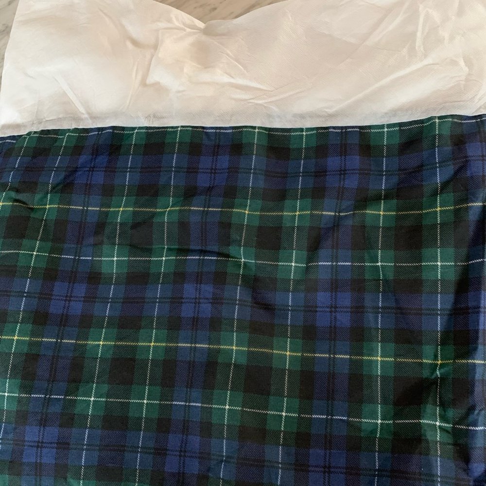 Plaid Full Size Bed Skirt Dust Ruffle